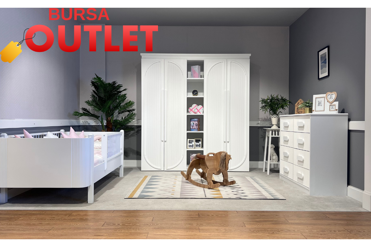 Outlet Fırsatı - Perla Beyaz Hermes 4kp 8çk Çocuk Odası
