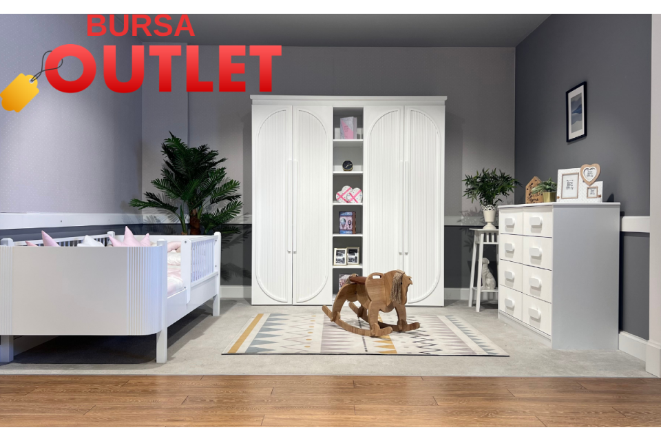 Outlet Fırsatı - Perla Beyaz Hermes 4kp 8çk Çocuk Odası
